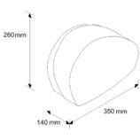Pojemnik na papier toaletowy MERIDA MERCURY, max. śr. 20 cm, uchwyt na resztkę rolki, CZARNY