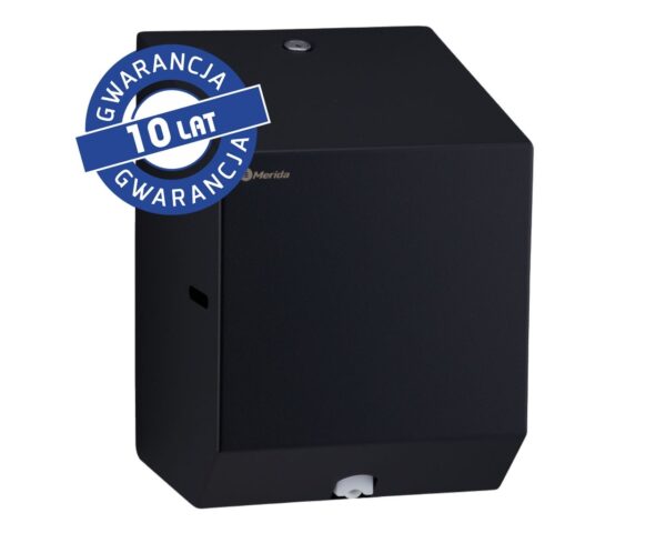 Pojemnik na ręczniki papierowe w rolach lub papier toaletowy w systemie listkowym MERIDA STELLA BLACK LINE MINI, czarny