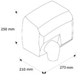 Suszarka do rąk MERIDA SANIFLOW PLUS, stalowa, biała