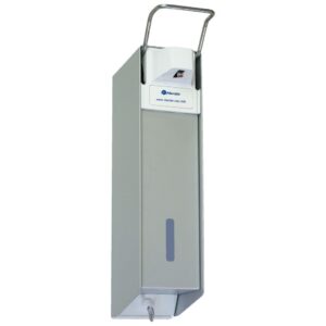 Dozownik pasty do mycia rąk z przyciskiem łokciowym, pojemność zbiornika 2500 ml, obudowa z aluminium,