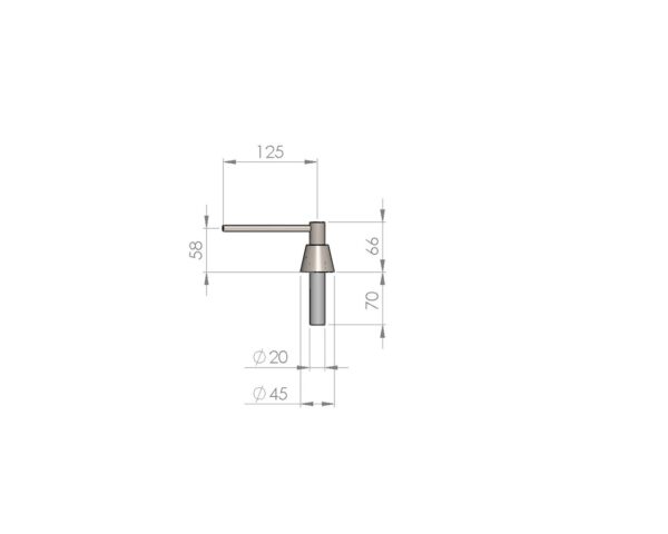 Dozownik mydła w płynie blatowy STOŻEK, pojemność zbiornika 1000 ml, polerowany Dozownik mydła w płynie blatowy STOŻEK, pojemność zbiornika 1000 ml, polerowany