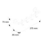 Drążek L300 mm z czterema haczykami