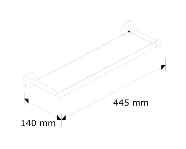 Półka szklana L400 Półka szklana L400