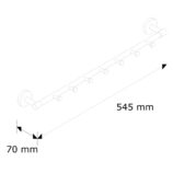 Drążek L500 mm z siedmioma zawieszkami