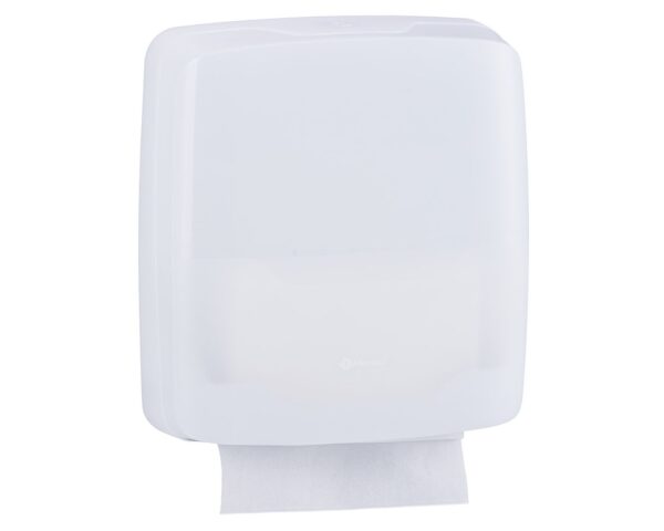 Pojemnik na ręczniki składane MERIDA HARMONY SLIM, tworzywo, biały transparentny Pojemnik na ręczniki składane MERIDA HARMONY SLIM, tworzywo, biały transparentny