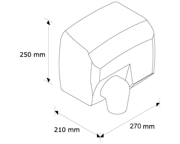 Suszarka do rąk MERIDA SANIFLOW PLUS, stal matowa Suszarka do rąk MERIDA SANIFLOW PLUS, stal matowa