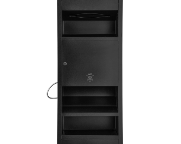 Wnękowy pojemnik na ręczniki pojedyncze z suszarką do rąk i koszem MERIDA STELLA BLACK LINE Wnękowy pojemnik na ręczniki pojedyncze z suszarką do rąk i koszem MERIDA STELLA BLACK LINE