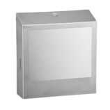 Pojemnik na ręczniki składane z bezdotykowym automatycznym dozownikiem mydła w pianie i z lustrem ze stali SuperMirror „3 w 1" MERIDA STELLA SLIM COMBO, stal matowa