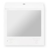 Pojemnik na ręczniki składane z bezdotykowym automatycznym dozownikiem mydła w pianie i z lustrem ze stali SuperMirror „3 w 1" MERIDA STELLA SLIM WHITE LINE COMBO, biały