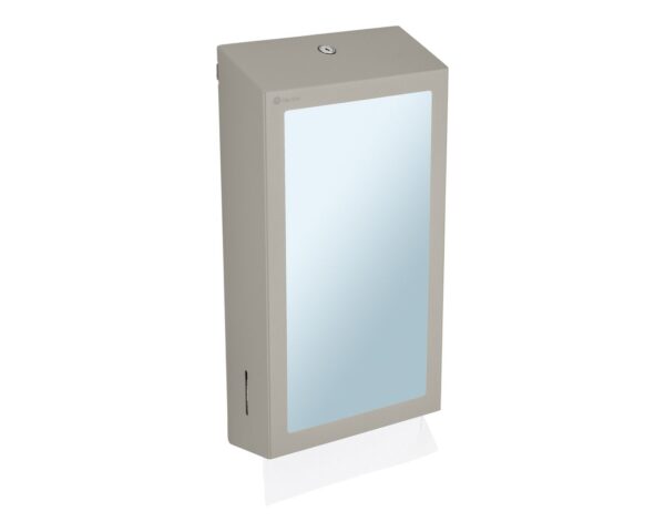 Pojemnik na ręczniki składane z lustrem ze stali SuperMirror „2w1" MERIDA STELLA SLIM STONE GREY LINE MEGA COMBO, szary kamienny Pojemnik na ręczniki składane z lustrem ze stali SuperMirror „2w1" MERIDA STELLA SLIM STONE GREY LINE MEGA COMBO, szary kamienny