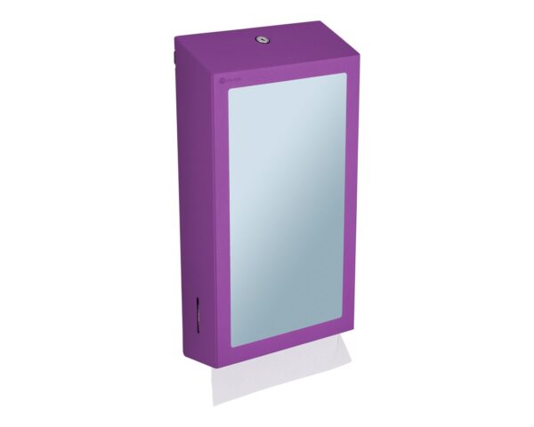 Pojemnik na ręczniki składane z lustrem ze stali SuperMirror „2w1" MERIDA STELLA SLIM VIOLET LINE MEGA COMBO, fioletowy Pojemnik na ręczniki składane z lustrem ze stali SuperMirror „2w1" MERIDA STELLA SLIM VIOLET LINE MEGA COMBO, fioletowy