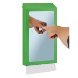 Pojemnik na ręczniki składane z lustrem ze stali SuperMirror „2w1" MERIDA STELLA SLIM GREEN LINE MEGA COMBO, zielony