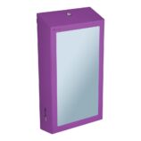 Pojemnik na ręczniki składane z lustrem ze stali SuperMirror „2w1" MERIDA STELLA SLIM VIOLET LINE MEGA COMBO, fioletowy