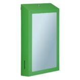 Pojemnik na ręczniki składane z lustrem ze stali SuperMirror „2w1" MERIDA STELLA SLIM GREEN LINE MEGA COMBO, zielony