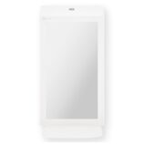 Pojemnik na ręczniki składane z lustrem ze stali SuperMirror „2w1" MERIDA STELLA SLIM WHITE LINE MEGA COMBO, biały