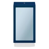 Pojemnik na ręczniki składane z lustrem ze stali SuperMirror „2w1" MERIDA STELLA SLIM BLUE LINE MEGA COMBO, niebieski