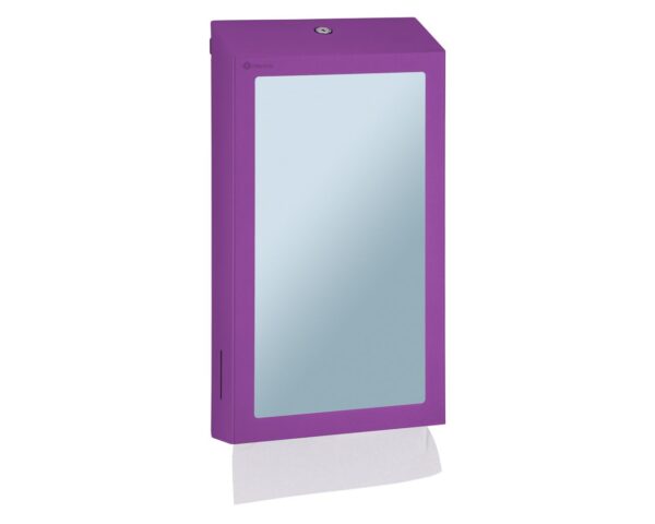 Pojemnik na ręczniki składane z lustrem ze stali SuperMirror „2w1" MERIDA STELLA SLIM VIOLET LINE MEGA COMBO, fioletowy Pojemnik na ręczniki składane z lustrem ze stali SuperMirror „2w1" MERIDA STELLA SLIM VIOLET LINE MEGA COMBO, fioletowy