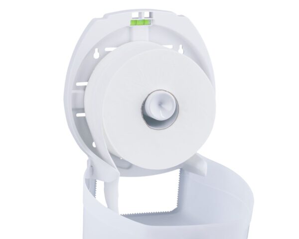 Pojemnik na papier toaletowy MERIDA HARMONY, tworzywo, biały transparentny Pojemnik na papier toaletowy MERIDA HARMONY, tworzywo, biały transparentny