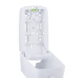 Pojemnik na papier toaletowy w listkach MERIDA HARMONY, pojemność do 450 szt., tworzywo, biały transparentny