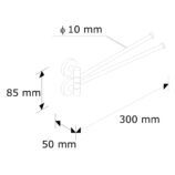 Wieszak ruchomy podwójny L300