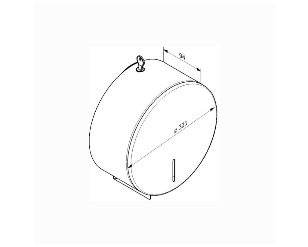 Pojemnik na papier toaletowy MERIDA STELLA RED LINE MEGA, średnica papieru do 28 cm, czerwony