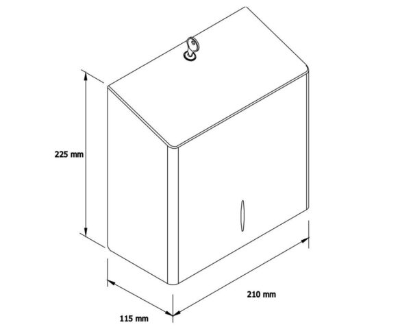 Pojemnik na papier toaletowy MERIDA STELLA R10 ADVANCED MINI stal matowa Pojemnik na papier toaletowy MERIDA STELLA R10 ADVANCED MINI stal matowa