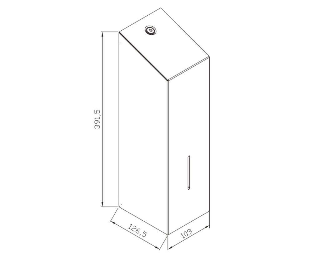 Pojemnik na papier toaletowy w listkach MERIDA STELLA, pojemność do 675 szt., stal matowa