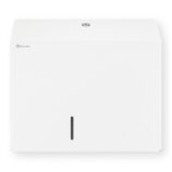 Pojemnik na papier toaletowy MERIDA STELLA DUO WHITE LINE z uchwytem na resztkę rolki papieru, średnica papieru do 20 cm, biały