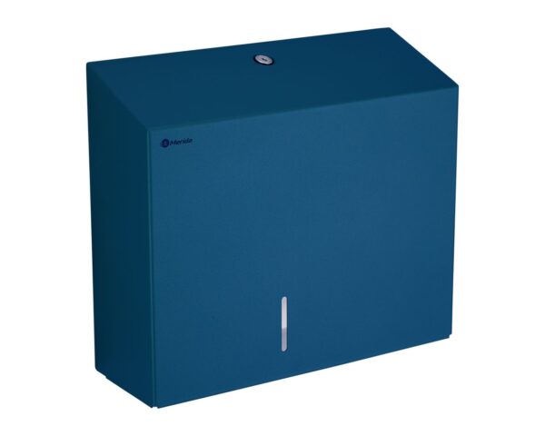 Pojemnik na papier toaletowy MERIDA STELLA DUO BLUE LINE z uchwytem na resztkę rolki papieru, średnica papieru do 20 cm, niebieski Pojemnik na papier toaletowy MERIDA STELLA DUO BLUE LINE z uchwytem na resztkę rolki papieru, średnica papieru do 20 cm, niebieski