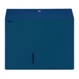 Pojemnik na papier toaletowy MERIDA STELLA DUO BLUE LINE z uchwytem na resztkę rolki papieru, średnica papieru do 20 cm, niebieski