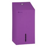 Pojemnik na papier toaletowy w listkach MERIDA STELLA VIOLET LINE, pojemność do 450 szt., fioletowy