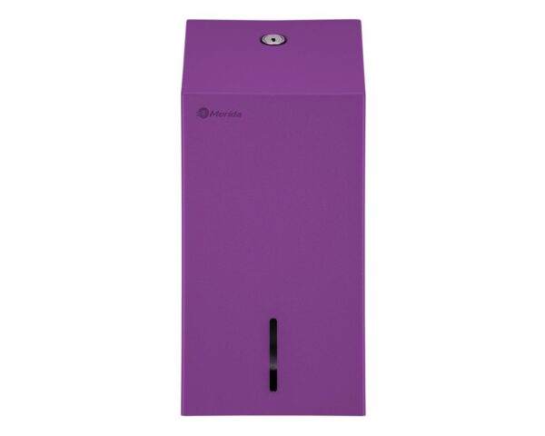 Pojemnik na papier toaletowy w listkach MERIDA STELLA VIOLET LINE, pojemność do 450 szt., fioletowy Pojemnik na papier toaletowy w listkach MERIDA STELLA VIOLET LINE, pojemność do 450 szt., fioletowy