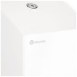 Pojemnik na papier toaletowy w listkach MERIDA STELLA WHITE LINE , pojemność do 450 szt., biały