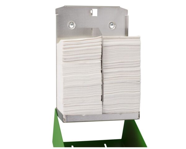 Pojemnik na papier toaletowy w listkach MERIDA STELLA GREEN LINE, pojemność do 900 szt., zielony Pojemnik na papier toaletowy w listkach MERIDA STELLA GREEN LINE, pojemność do 900 szt., zielony