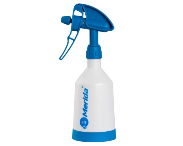 Butelka MERIDA 360° ze spryskiwaczem dwustronnym niebieskim 0,5 l, wyskalowana