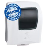 Automatyczny bezdotykowy podajnik ręczników MERIDA ONE biały za 250 zł netto przy zakupie 2 kartonów ręczników MERIDA ECONOMY AUTOMATIC RAZ301 (12 x 250 m = 3 000 m, 11 760 listków)