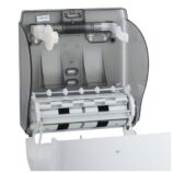 Mechaniczny podajnik ręczników papierowych w rolach MERIDA LUX CUT AUTOMATIC MAXI, tworzywo ABS, biały