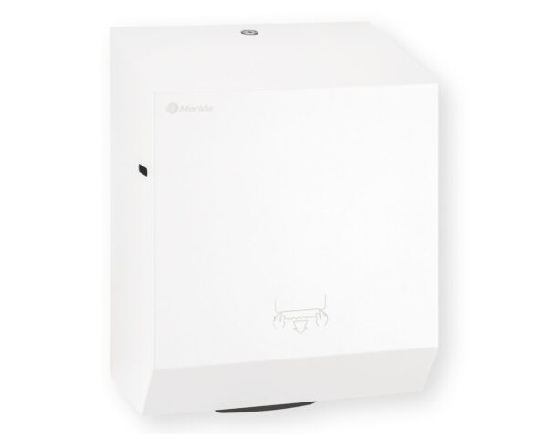 Mechaniczny podajnik ręczników papierowych w rolach, MERIDA STELLA WHITE LINE, biały Mechaniczny podajnik ręczników papierowych w rolach, MERIDA STELLA WHITE LINE, biały