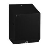 Pojemnik na ręczniki papierowe w rolach lub papier toaletowy w systemie listkowym MERIDA STELLA BLACK LINE MINI, czarny