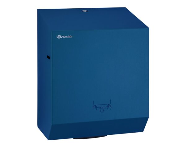 Mechaniczny podajnik ręczników papierowych w rolach MERIDA STELLA BLUE LINE, niebieski Mechaniczny podajnik ręczników papierowych w rolach MERIDA STELLA BLUE LINE, niebieski