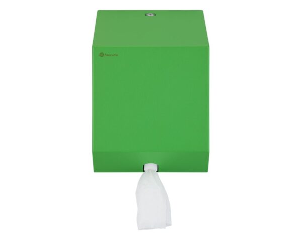 Pojemnik na ręczniki papierowe w rolach lub papier toaletowy w systemie listkowym MERIDA STELLA GREEN LINE MINI, zielony Pojemnik na ręczniki papierowe w rolach lub papier toaletowy w systemie listkowym MERIDA STELLA GREEN LINE MINI, zielony
