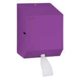 Pojemnik na ręczniki papierowe w rolach lub papier toaletowy w systemie listkowym MERIDA STELLA VIOLET LINE MINI, fioletowy