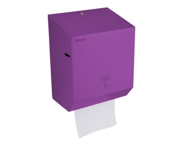 Automatyczny bezdotykowy podajnik ręczników papierowych w rolach MERIDA STELLA VIOLET LINE AUTOMATIC MAXI, fioletowy Automatyczny bezdotykowy podajnik ręczników papierowych w rolach MERIDA STELLA VIOLET LINE AUTOMATIC MAXI, fioletowy