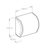 Mechaniczny podajnik ręczników w rolach MERIDA UNIQUE LUX CUT RED SPARK LINE