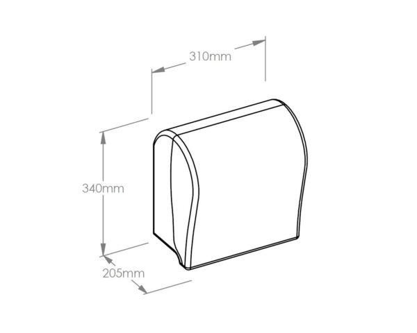 Mechaniczny podajnik ręczników w rolach MERIDA UNIQUE SOLID CUT RED LINE Mechaniczny podajnik ręczników w rolach MERIDA UNIQUE SOLID CUT RED LINE