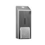 Dozownik mydła w pianie na jednorazowe wkłady z pompką spieniającą MERIDA INOX DESIGN MAXI - PINSTRIPE