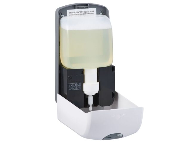 Bezdotykowy automatyczny dozownik mydła w pianie MERIDA ONE, na jednorazowe wkłady 1000 g, tworzywo ABS, biały Bezdotykowy automatyczny dozownik mydła w pianie MERIDA ONE, na jednorazowe wkłady 1000 g, tworzywo ABS, biały