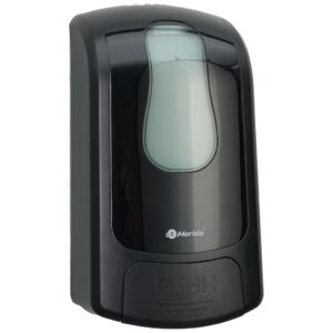 Dozownik mydła w płynie MERIDA ONE, pojemność zbiornika 1000 ml, tworzywo ABS, czarny