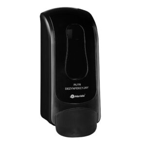 Dozownik płynu dezynfekcyjnego MERIDA ONE czarny za 1 zł netto przy zakupie 6 wkładów z płynem MERIDA POLANA DDR+