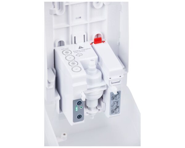 Bezdotykowy automatyczny dozownik mydła w pianie MERIDA HARMONY na jednorazowe wkłady 800 ml, tworzywo, biały transparentny Bezdotykowy automatyczny dozownik mydła w pianie MERIDA HARMONY na jednorazowe wkłady 800 ml, tworzywo, biały transparentny